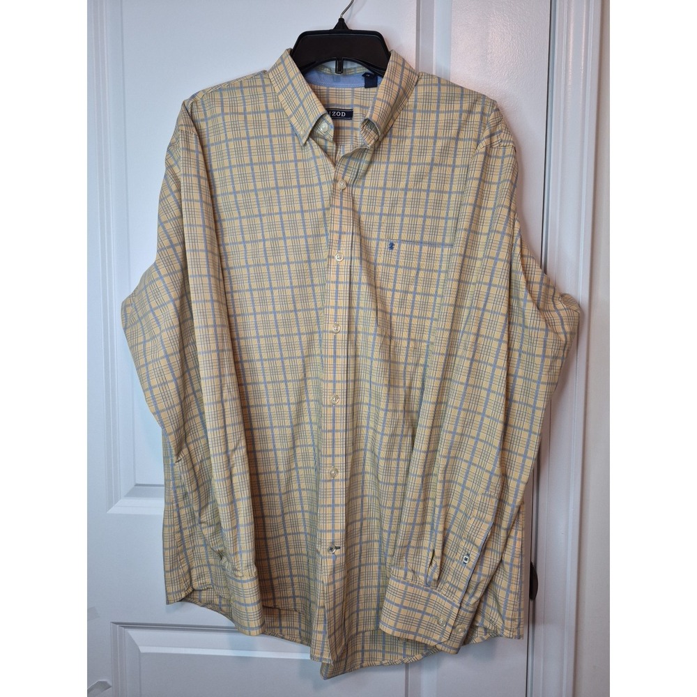 Izod Premium Essentials Shirt Mens Large Long Sleeve Button Down Dress Casual L